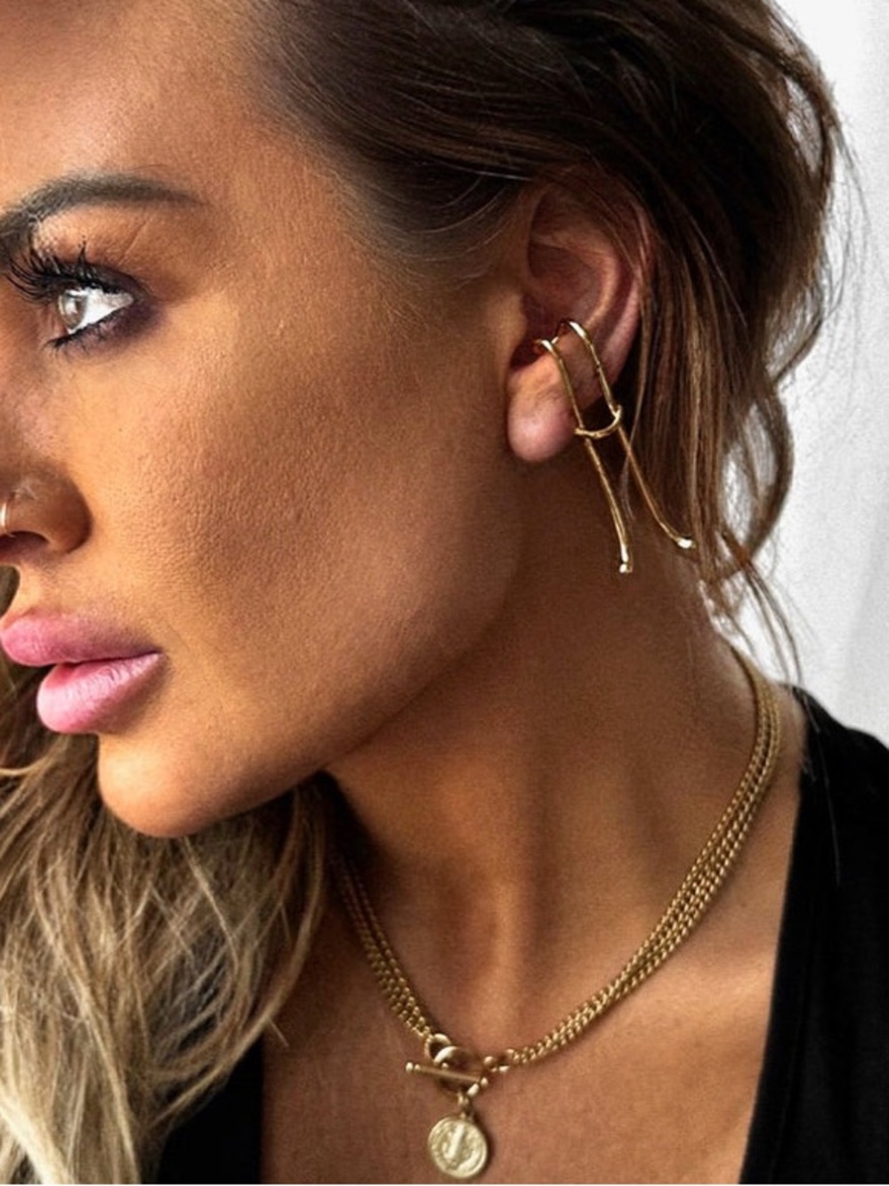 New Pebby Forevee Linear Cuff Earrings